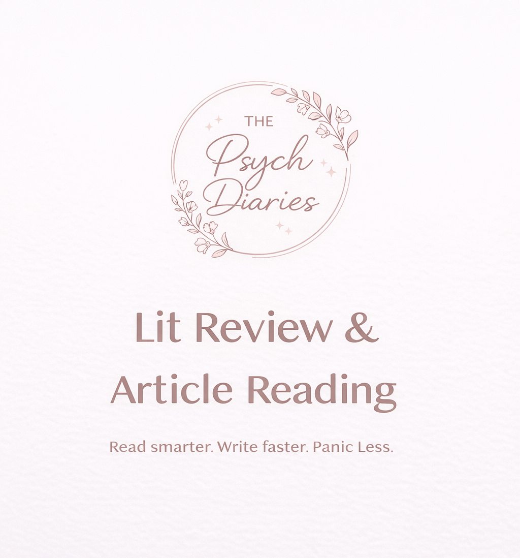 Free Literature Review/ Article Reading&nbsp;Template